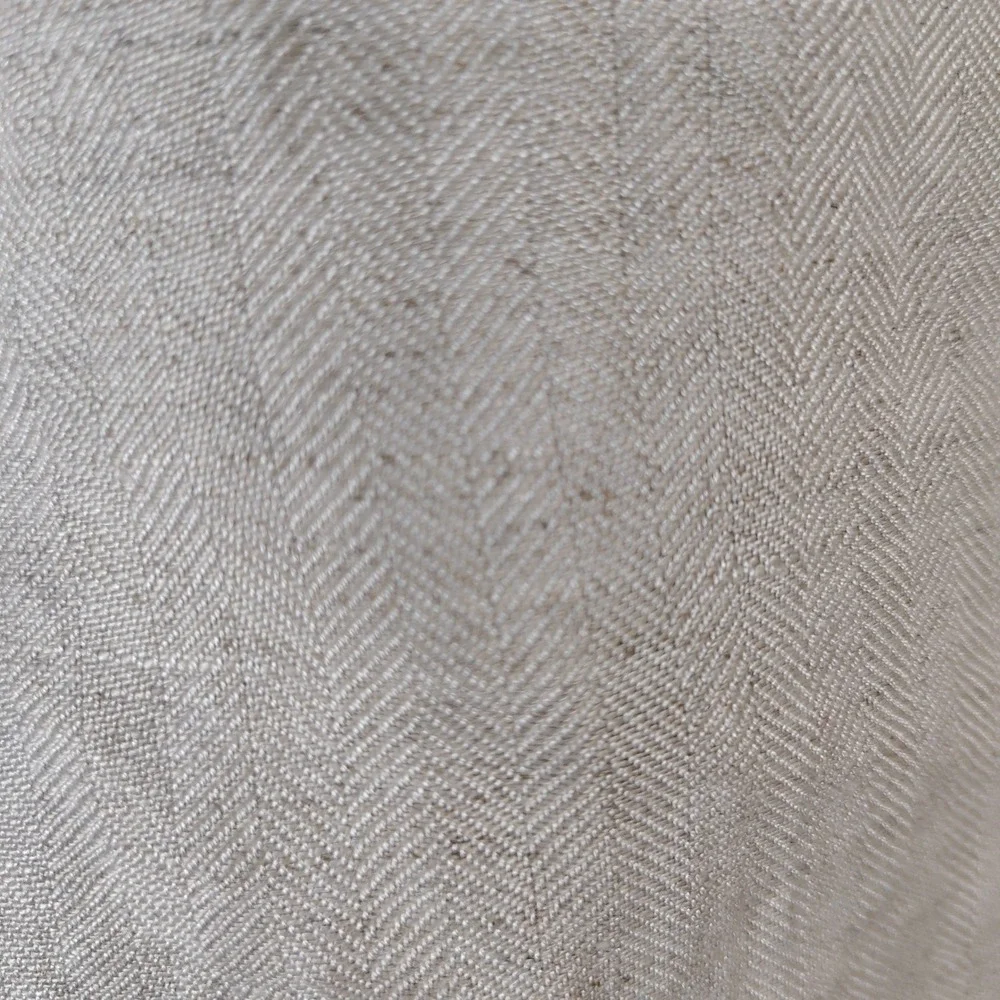 Cubavera Mens Tan Herringbone Linen Blend Straight Leg Trousers Pants 36/30